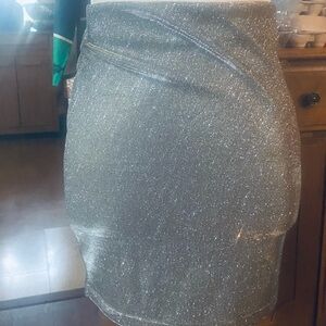 Silver Glitter Women's Skirt